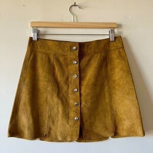 Isabel Marant Etoile Showstopper Calf Velvet Leather Mini Skirt - Fits Medium